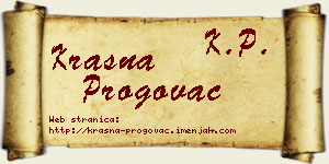 Krasna Progovac vizit kartica